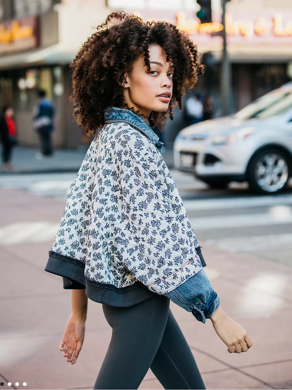 Free people ditsy denim jacket - Picture 2 of 5